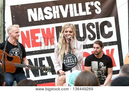 NEW YORK-SEP 9: Singer Kelsea Ballerini performs at Nashville's New Music in New York at the Southwest Porch at Bryant Park on September 9, 2015 in New York City.