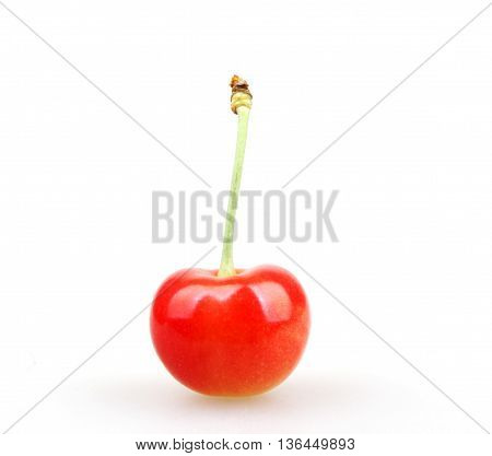 Cherry On A White Background Stock Photos