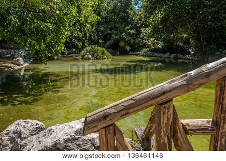 Green lake in Athens National Park, Greece