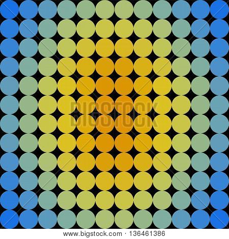 Multicolor geometric 144 dots illustration seamless background