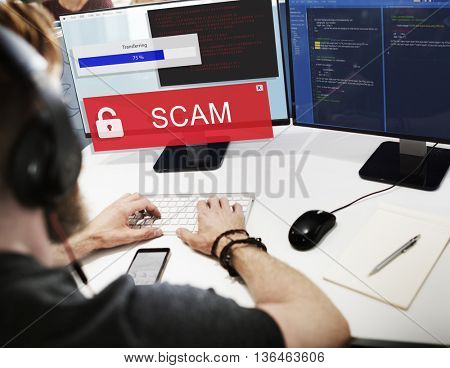 Fraud Hacking Spam Scam Phising Concept