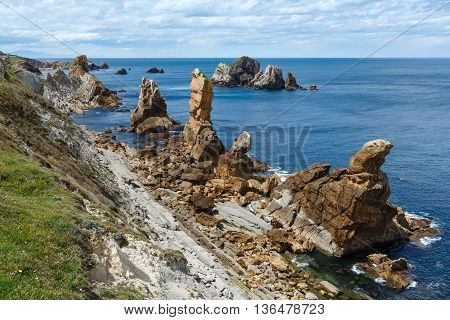 Atlantic Ocean Coastline Near Portio Beach.
