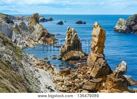 Atlantic Ocean Coastline Near Portio Beach.