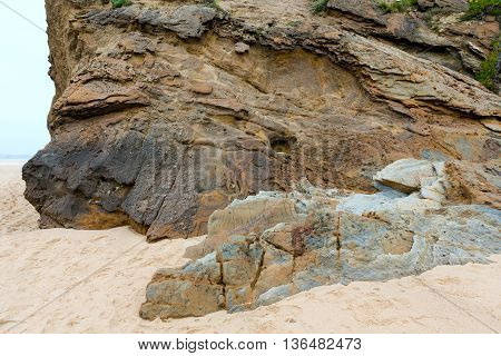 Rock On Sandy Beach.