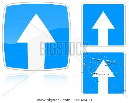 Değişik bir yol tek yönlü trafik - yol işareti