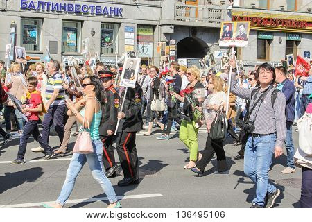 St. Petersburg, Russia - 9 May, Suvorov regiment composed immortal, 9 May, 2016.
Holiday-action 