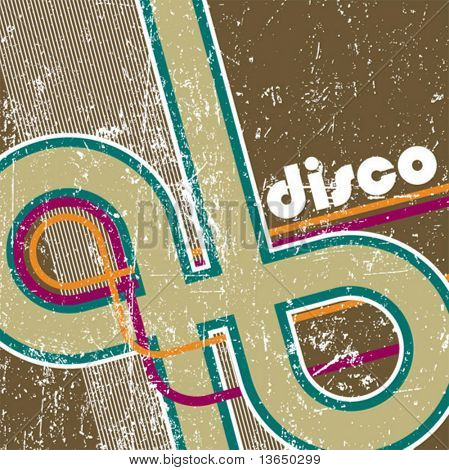 retro disco stílus. vektor