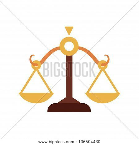 Law and Justice concept represented by Balance icon. isolated and flat illustration