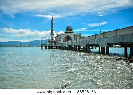 Floating Mosque, Penang Port, Seberang Perai, Malaysia.