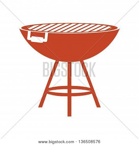 Steak house concept represented by roaster icon. isolated and flat illustration