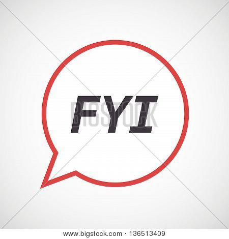 Isolated Comic Balloon Icon With    The Text Fyi