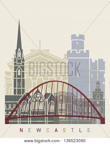 Newcastle Skyline Poster