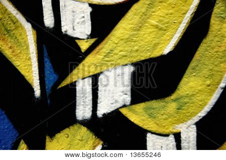 Abstraktní a barevné graffiti tagu