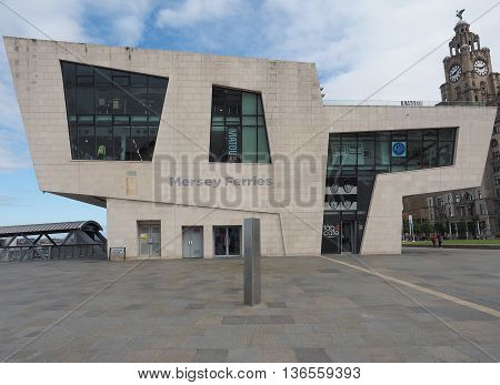 Mersey Ferry Pier Head In Liverpool