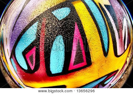 Rybí oko graffiti