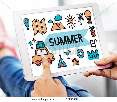 Summer Vacation Leisure Screen Concept