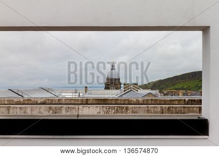Picture-like View Of Old College And Pentland Hills, Edinburgh