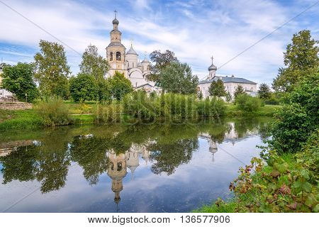 beautiful russian landscape with Spaso-Prilutsky Monastery Vologda Russia