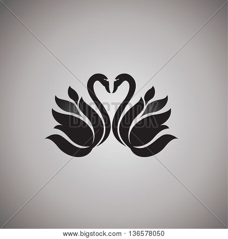 swans logo  ideas design vector on background