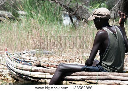Fisherman Catches A Fish