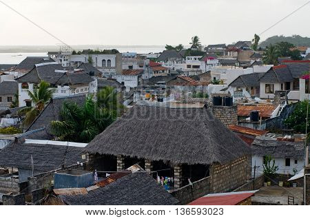 Lamu Town On Lamu Island In Kenya.