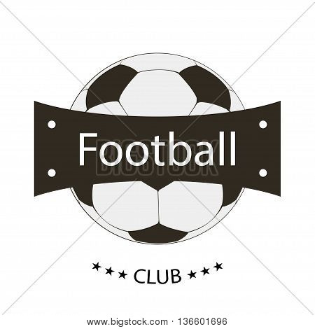 Logo Emblem Of Football Club Stylish Vector Illustration