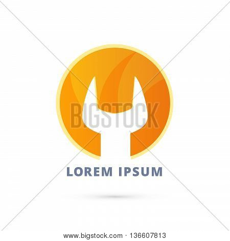 Repair service vector logotype. Construction icon design. Technician tool identity symbold