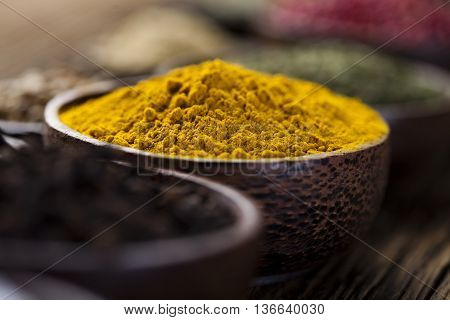 Image Of Colorful Spices Orintal Cuisine Vivid Theme