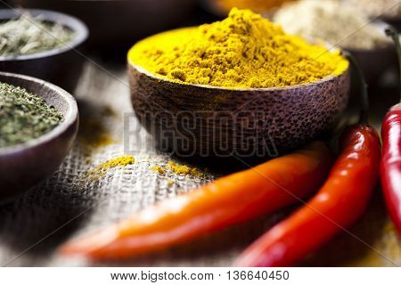 Image Of Exotic Spices Orintal Cuisine Vivid Theme