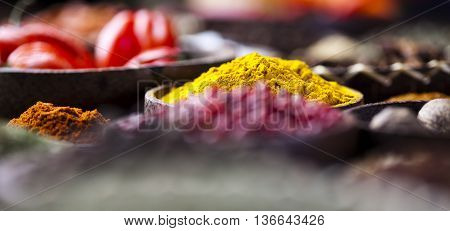 Spices And Herbs Orintal Cuisine Vivid Theme