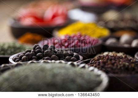 Spices And Herbs Orintal Cuisine Vivid Theme