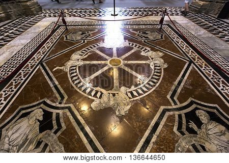 The Pavement Of Siena Cathedral, Siena, Italy