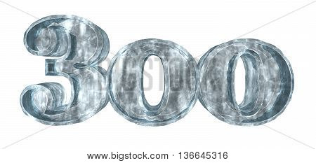 frozen three hundred on white background - 3d rendering