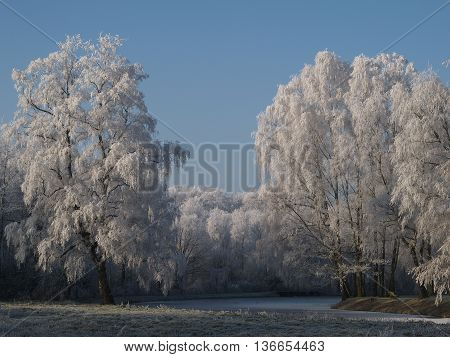 winter at the Castle of raesfeld in germany