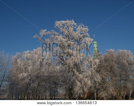 winter at the Castle of raesfeld in germany