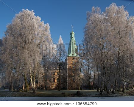winter at the Castle of raesfeld in germany