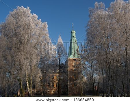 winter at the Castle of raesfeld in germany