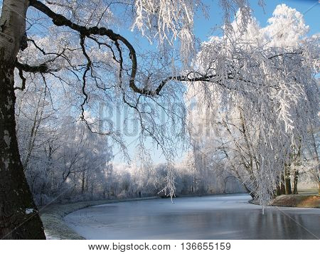 winter at the Castle of raesfeld in germany