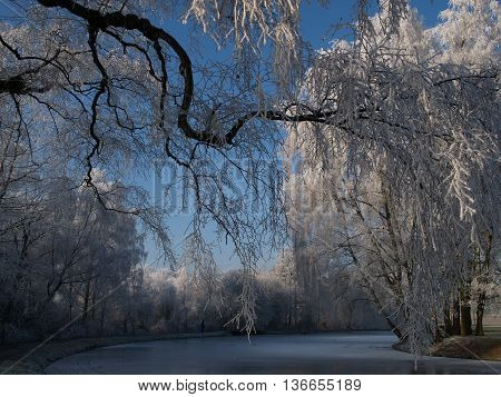 winter at the Castle of raesfeld in germany
