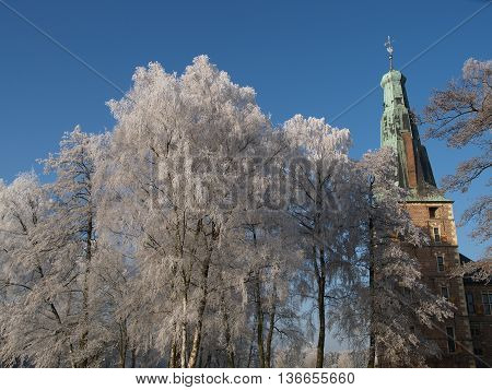 winter at the Castle of raesfeld in germany