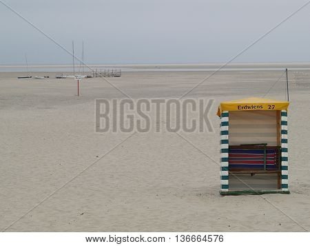 the beach of the german Island borkum