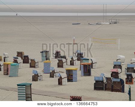 the beach of the german Island borkum