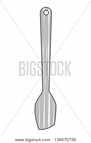 simple line design kitchen spatula icon vector illustration
