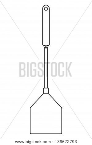 simple line design kitchen spatula icon vector illustration