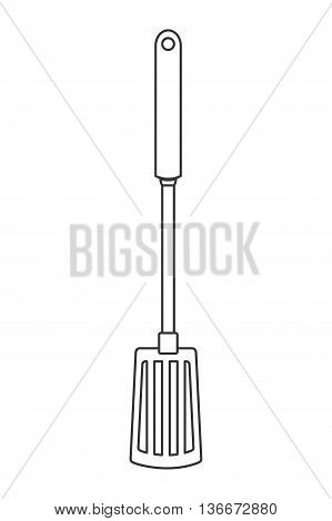 simple line design kitchen spatula icon vector illustration