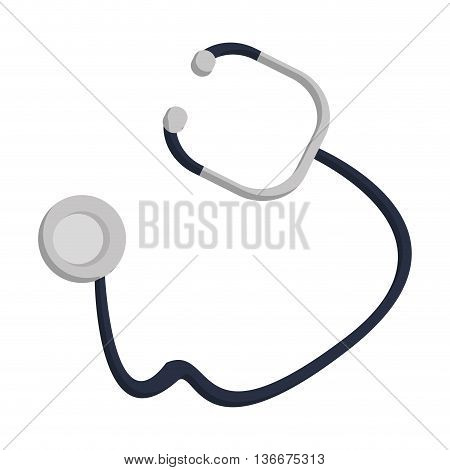 simple flat design stethoscope icon vector illustration