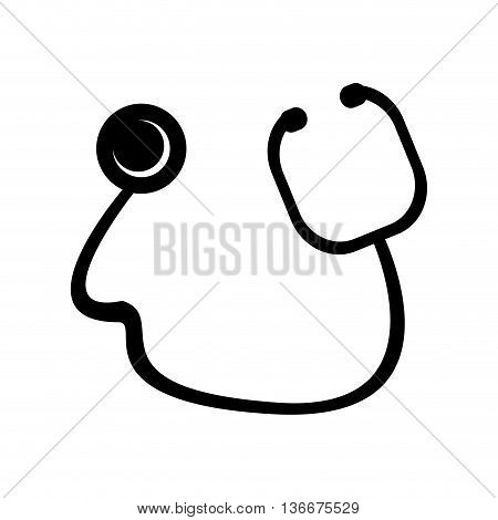 simple flat design stethoscope icon vector illustration