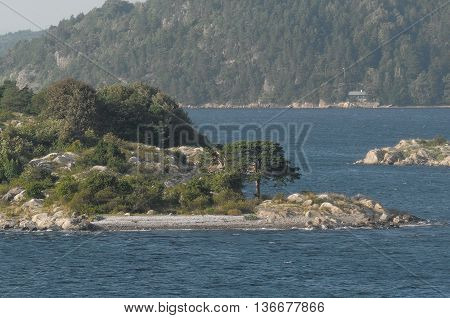 the nice coastline of sweden near gothenburg