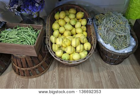 fresh veggies from spanish market on malorca island