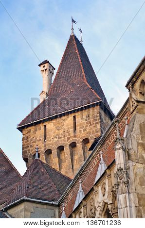 Part Of The  Castle Vajdahunjad In Budapest